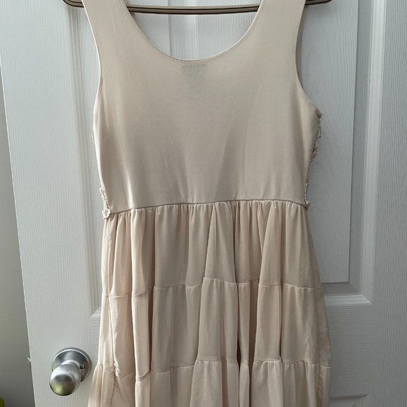 Cream coloured, Laze, Ruffle Dress - Picture 2 of 2